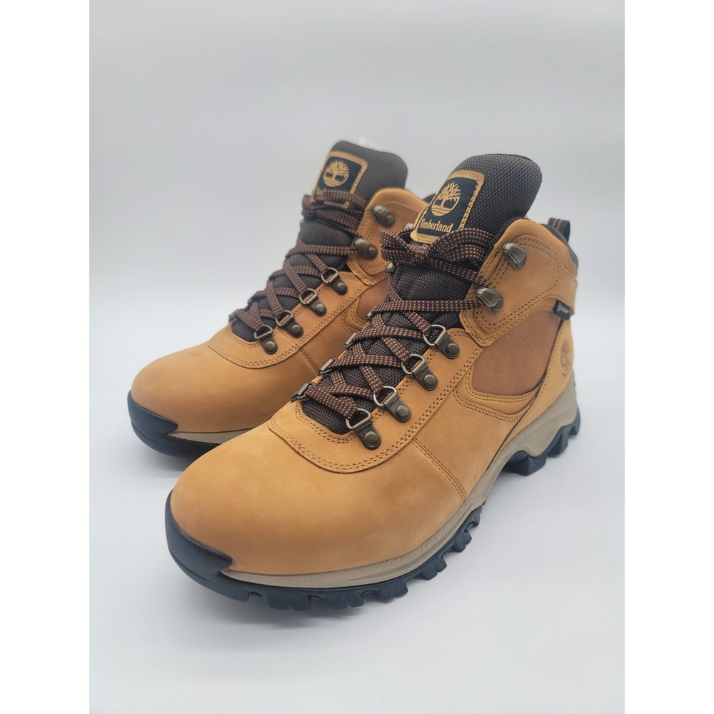 Timberland Mt Maddsen Mid Waterproof Hiking Boots Mens Size 11 Wheat Nubuck A64T